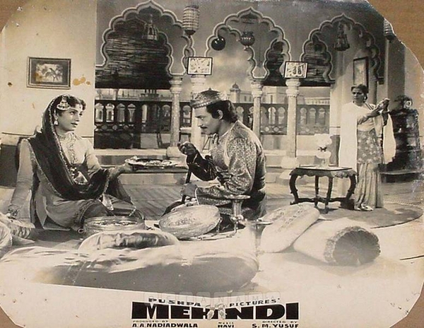 Mehndi 1958 (15) 
Banner Pushpa Pictures
Producer A. A. Nadiadwala
Director S. M. Yusuf