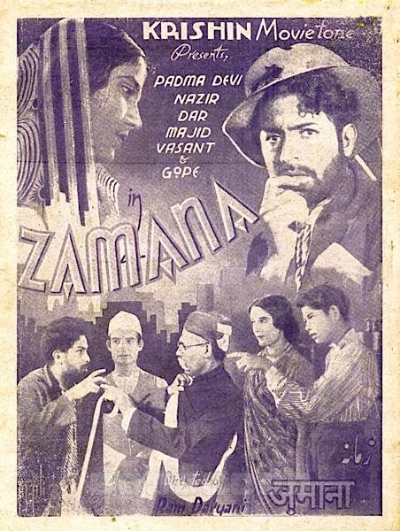 Zamana 1938 (3)
Banner Krishin Movietone
Director Ram Daryani