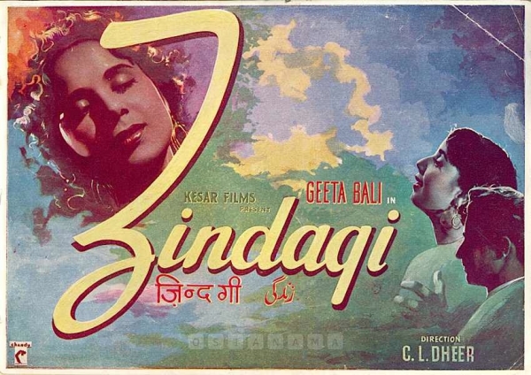 Zindagi 1956 (1) 
Banner Kesar Films
Director C. L. Dheer